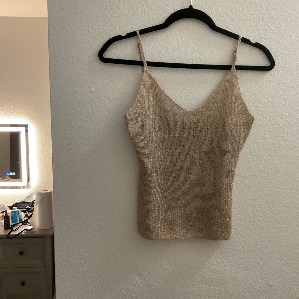 Tiger Mist Tan Knit Camisole Top